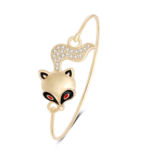 BEICHUANG Gold Rose gold Silver Plated Charming Fox Bracelet Opennable Animal Bangle - CV1847W88AU