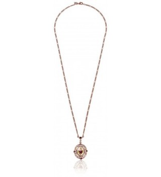 1928 Jewelry Vintage-Inspired Floral Manor House Pendant Necklace Rose Gold-Tone Necklace- 28" - CT111XRVICP
