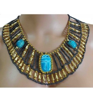 Cleopatra Nefertiti Necklace Christmas Halloween - CJ12HSVYP7T