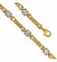 7.5" Fine Clear CZ 14K Yellow Gold Plated Charm Link Bracelet - CQ12N1HFSVL