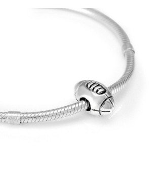 Sterling Silver Football Bead Charm