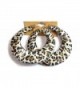 Leopard Spot Hoop Earrings Brown Spot Assorted Shape Hoop Earrings - C912J89PMRV