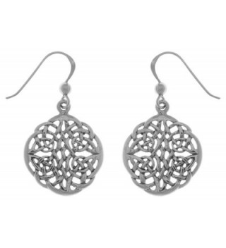 Jewelry Trends Sterling Silver Celtic Knot Round Dangle Earrings - C1120345TMD