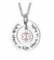 Stainless Steel Inspirational Medical Alert Necklace Pendant- While there life there is hope - CL1803T6ZS0