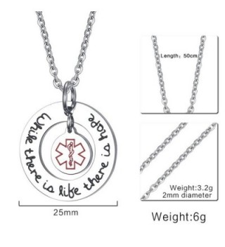 Stainless Inspirational Medical Necklace Pendant in Women's Pendants