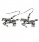 Galloping Prancing Crystal Earrings Jewelry