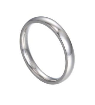 HERACULS 316L Stainless Steel Ring 3 mm Plain Wedding Engagement Band Comfort-Fit High Polish Unisex Size 3-13 - C012OBPNV5C