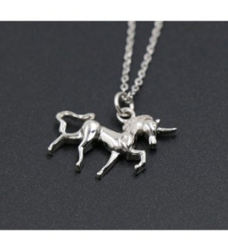 Womens Sterling Unicorn Pendant Necklace in Women's Pendants