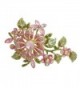 TTjewelry Elegant Austrian Crystal Flower Brooch Pin Romantic Wedding Bride Bridesmaid Rhinestone - Pink - C5125JOTRGL