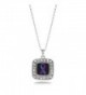 Rheumatoid Arthritis Charm Classic Silver Plated Square Crystal Necklace - C511MCHWU09