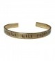 Saltwater Heals Everything Hand Stamped 1/4" Brass Cuff Bracelet - C912N3YCPX7