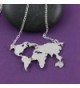 World Continents Pendant Map Necklace in Women's Pendants