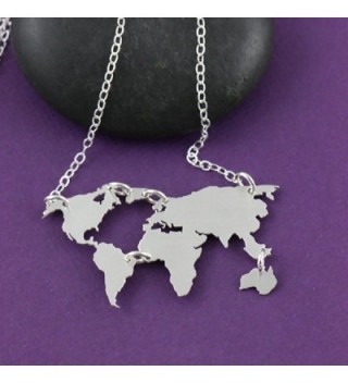 World Continents Pendant Map Necklace in Women's Pendants