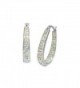 Womens Crystal Inside Out Hoop Earrings - CF120RY2LU7
