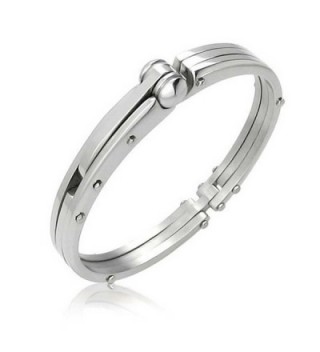 Bling Jewelry Secret Shades Obsession Handcuff Steel Bangle Bracelet - CI11F2S6DLH