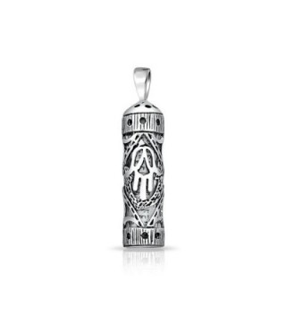 Sterling Silver Parchment Mezuzah Pendant