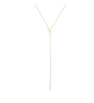 Lux Accessories Clean V Pendant Bar Sexy Y Necklace - CK11WNX4I3T