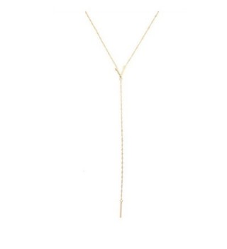 Lux Accessories Clean V Pendant Bar Sexy Y Necklace - CK11WNX4I3T