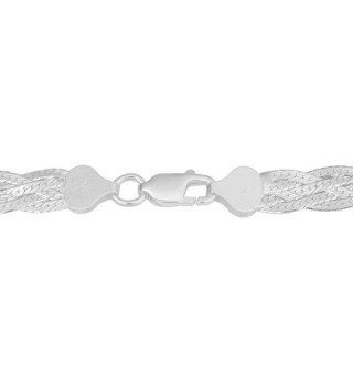 Sterling Polished Braided Herringbone Bracelet
