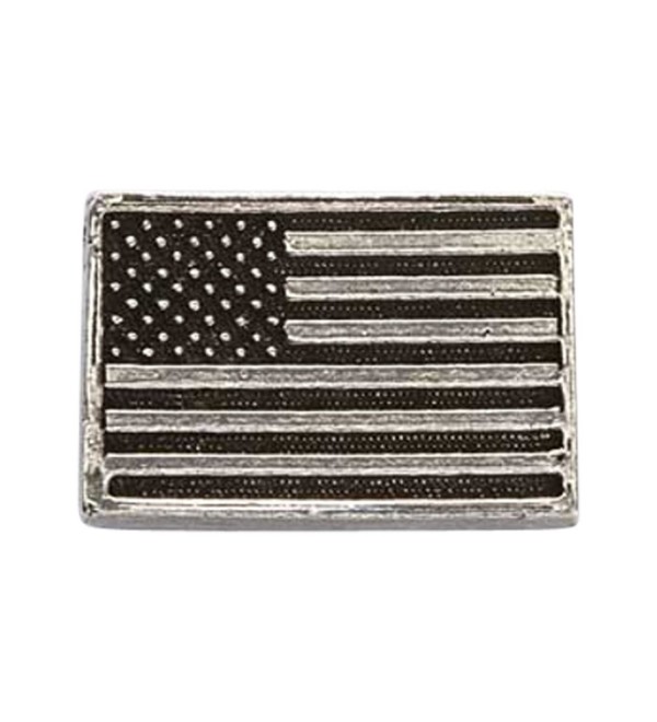 Creative Pewter Designs- Pewter American Flag Lapel Pin Brooch- Antiqued Finish- A170 - CX122XIC2Z9