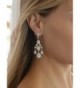 Mariell Chandelier Earrings Oval Cut Pear Shaped in Women's Drop & Dangle Earrings