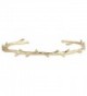 Gold Plate Metal Minimalist Branch Cuff Bracelet - Nature Inspired- Delicate - C417Y7KL4R0