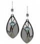 Adajio by Sienna Sky Slate Gray White Almond Shape Earrings 7551 - CL11FMRS9U1