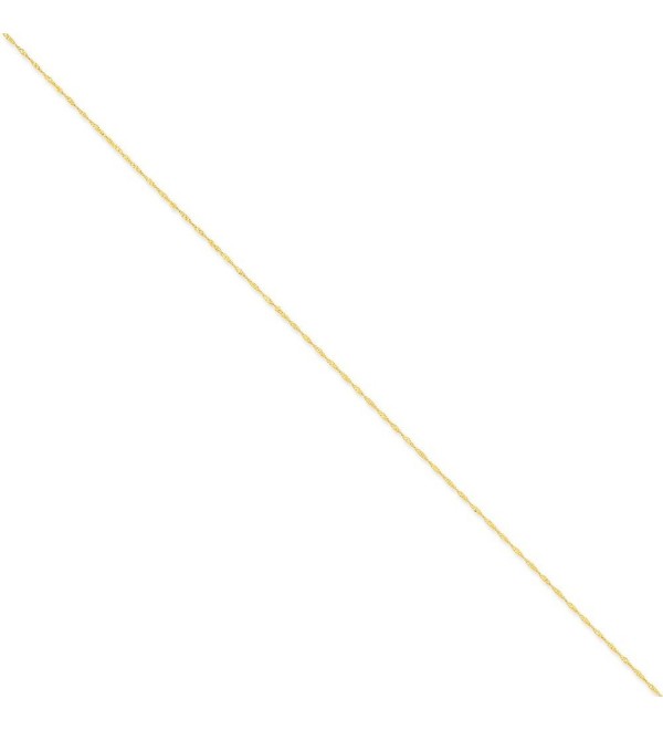 14k Yellow Gold 14in 1mm Singapore Chain Necklace - CM119CBII9P