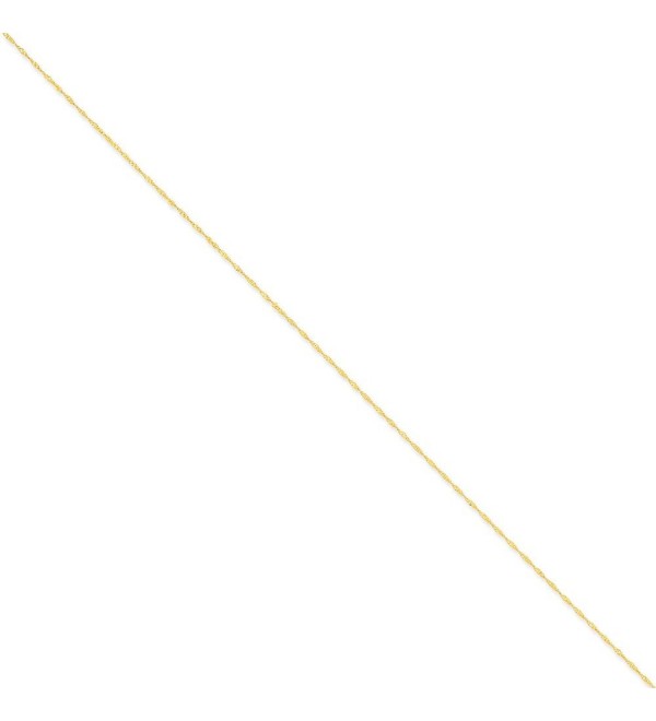 14k Yellow Gold 14in 1mm Singapore Chain Necklace - CM119CBII9P