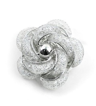 Merdia Brooch Fashinable and Refined Hollow-Out Brooch Breastpin with White color for girls ladies and women - CJ12O0F43TN