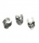 Antiqued Silver Skull Ear Cuffs (Pair) - CF12G1OYUID