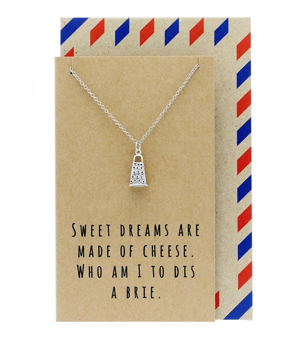 Quan Jewelry Gifts for Mom- Funny Gifts- Cheese Grater Necklace on Funny Quote Card- 16 inches to 18 inches - CI12MQ3SDPT