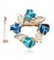Merdia Women's Flower Scarf Clip Brooch Beautiful Scarf Buckle Ring with Created Crystal - CX182KM0LD7