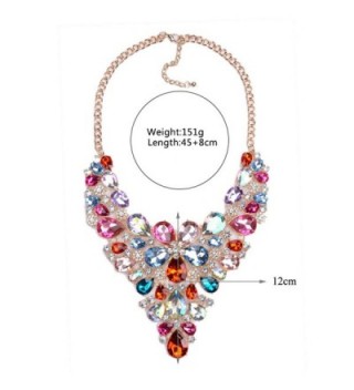 Statement Necklaces Crystal Multicolor Waterdrop