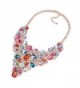 Statement Necklaces Crystal Multicolor Waterdrop in Women's Choker Necklaces