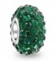 Bling Jewelry Forest Green Sterling Silver Crystal Bead Charm - CO116AW5DCX