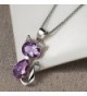 DreamsEden Amethyst Pendant Necklace Greeting