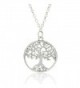 Tree of life Necklace Family Tree Pendant Necklace Sterling Silver Chain Necklace for Women - Silver - CW188CXY7YR