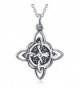 YFN Sterling Silver Celtic Triquetra Knot Pendant Necklace 18" (Celtic Luck Necklaces) - CC12H4EEC1T
