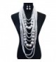 Multi Strand Simulated Pearl Statement Necklace