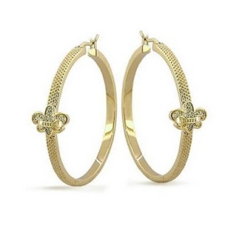 Bling Jewelry Fleur Plated Earrings