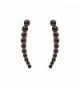 Ear Climber Crawler Cuff Earrings Black Rose Gold Plated - CC189KZ65EM
