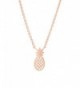 Altitude Boutique Pineapple Necklace- Hawaii Fruit Necklace- Tropical Necklace for Women - Rose Gold - C917YZ6A3U5