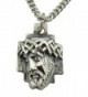 Silver Toned Base Crown of Thorns Head of Jesus Christ Cross Medal- 1 Inch - C8110AECTZB