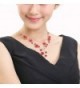 Glamorousky Elegant Rose Necklace with Red Austrian Element Crystals and Crystal Glass (500) - CB118SOFFGL