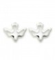 Sterling Silver Pierced Descending Dove Earrings with Post Back- 3/8 Inch - C31144C7H0D