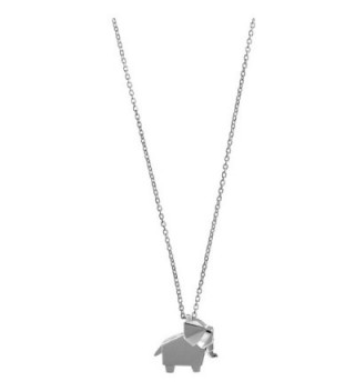 Boma Sterling Silver Origami Elephant Necklace- 16 inches - CF110H8NAU3