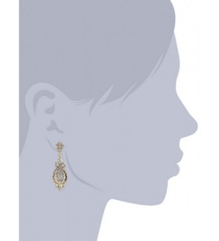 Downton Abbey Gold Tone Filigree Earrings in Women's Drop & Dangle Earrings