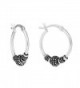 Sterling Silver Roped Beaded Earrings