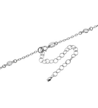 Sterling Silver Zirconia Station Necklace